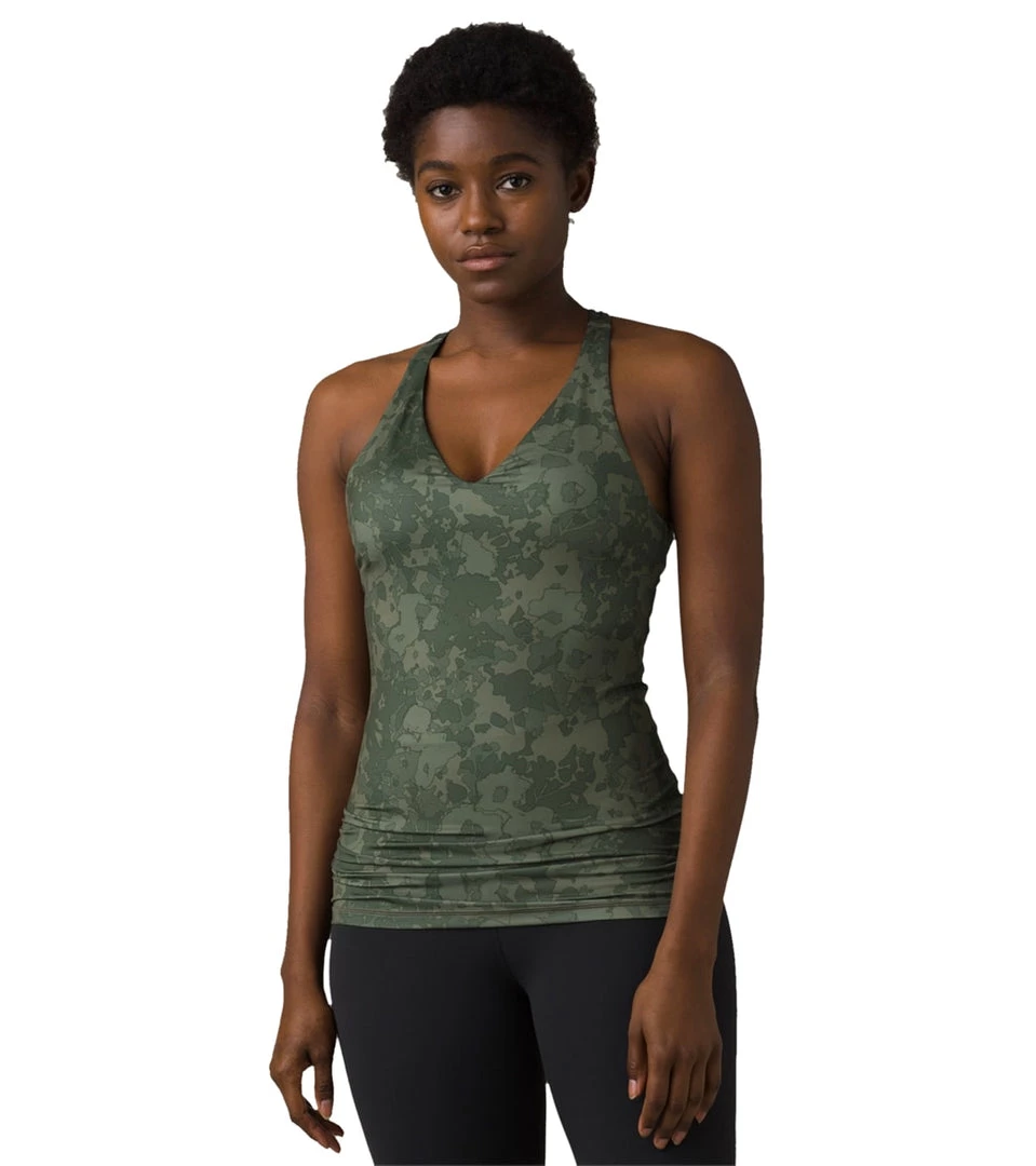 PrAna Locano Yoga Bra Tank Kale Wildflower CLOTHING 7 PrAna Locano Yoga Bra Tank Kale Wildflower CLOTHING