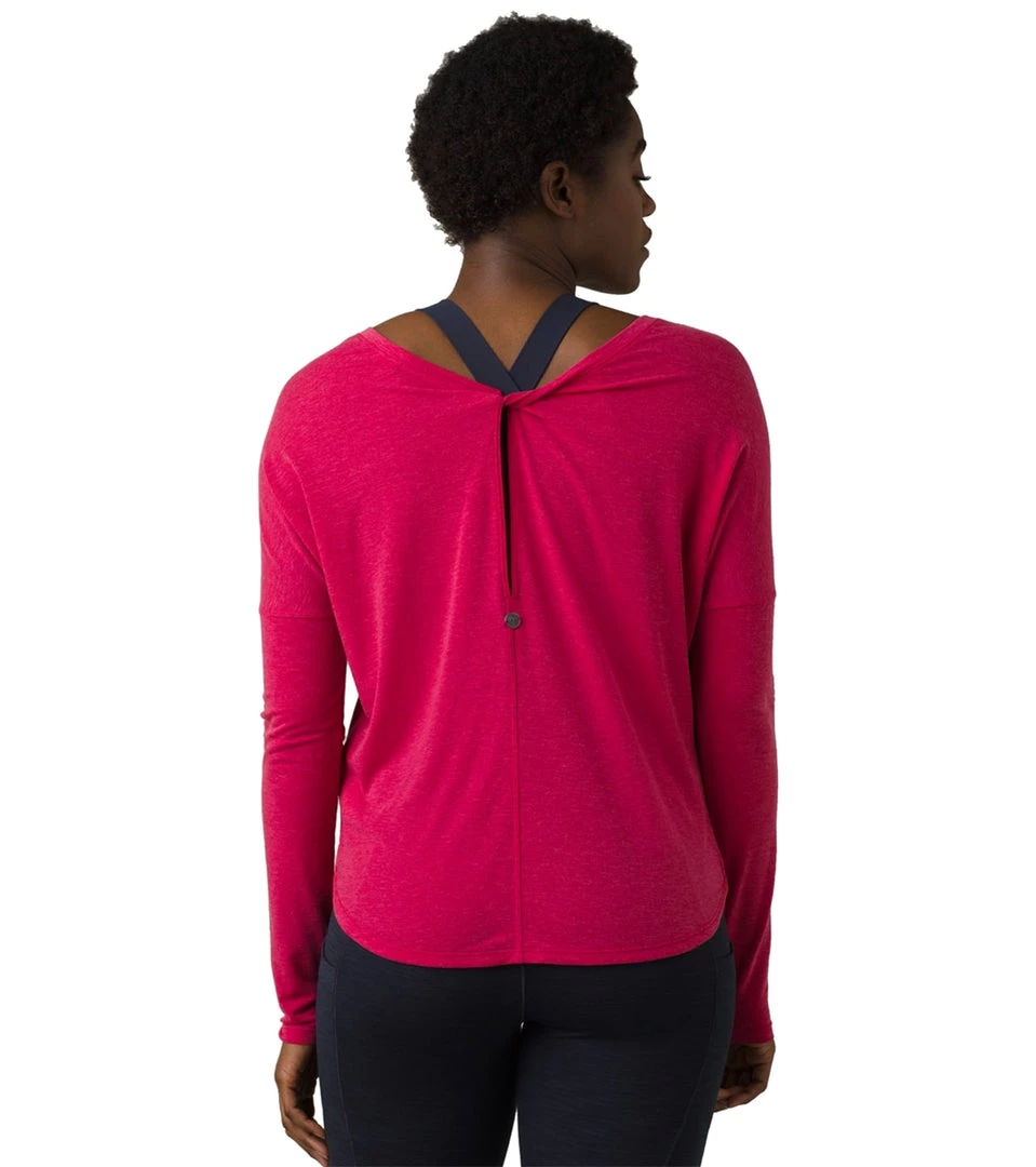 PrAna Rogue Long Sleeve Yoga Top Red Berry 4 PrAna Rogue Long Sleeve Yoga Top Red Berry