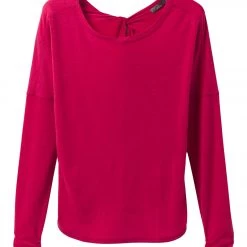 PrAna Rogue Long Sleeve Yoga Top Red Berry 9 PrAna Rogue Long Sleeve Yoga Top Red Berry