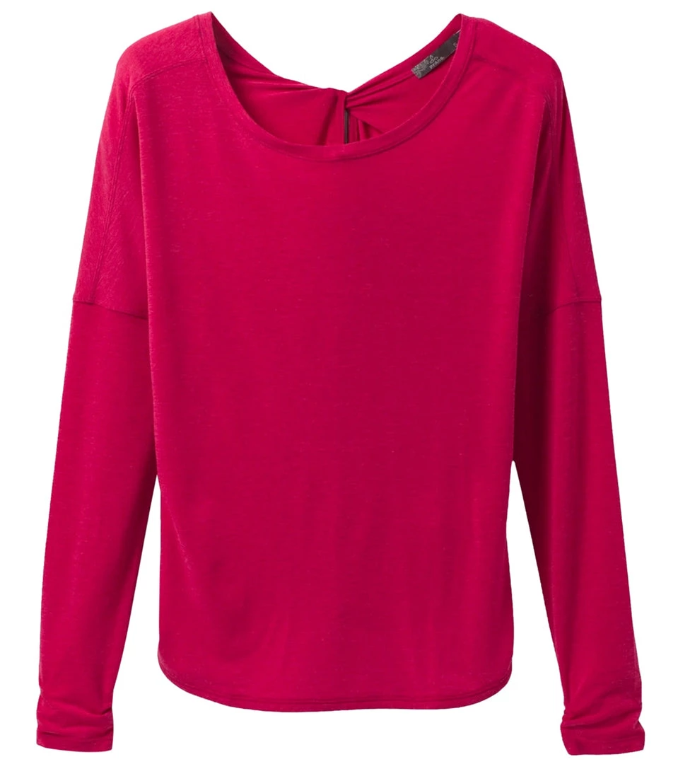 PrAna Rogue Long Sleeve Yoga Top Red Berry 5 PrAna Rogue Long Sleeve Yoga Top Red Berry