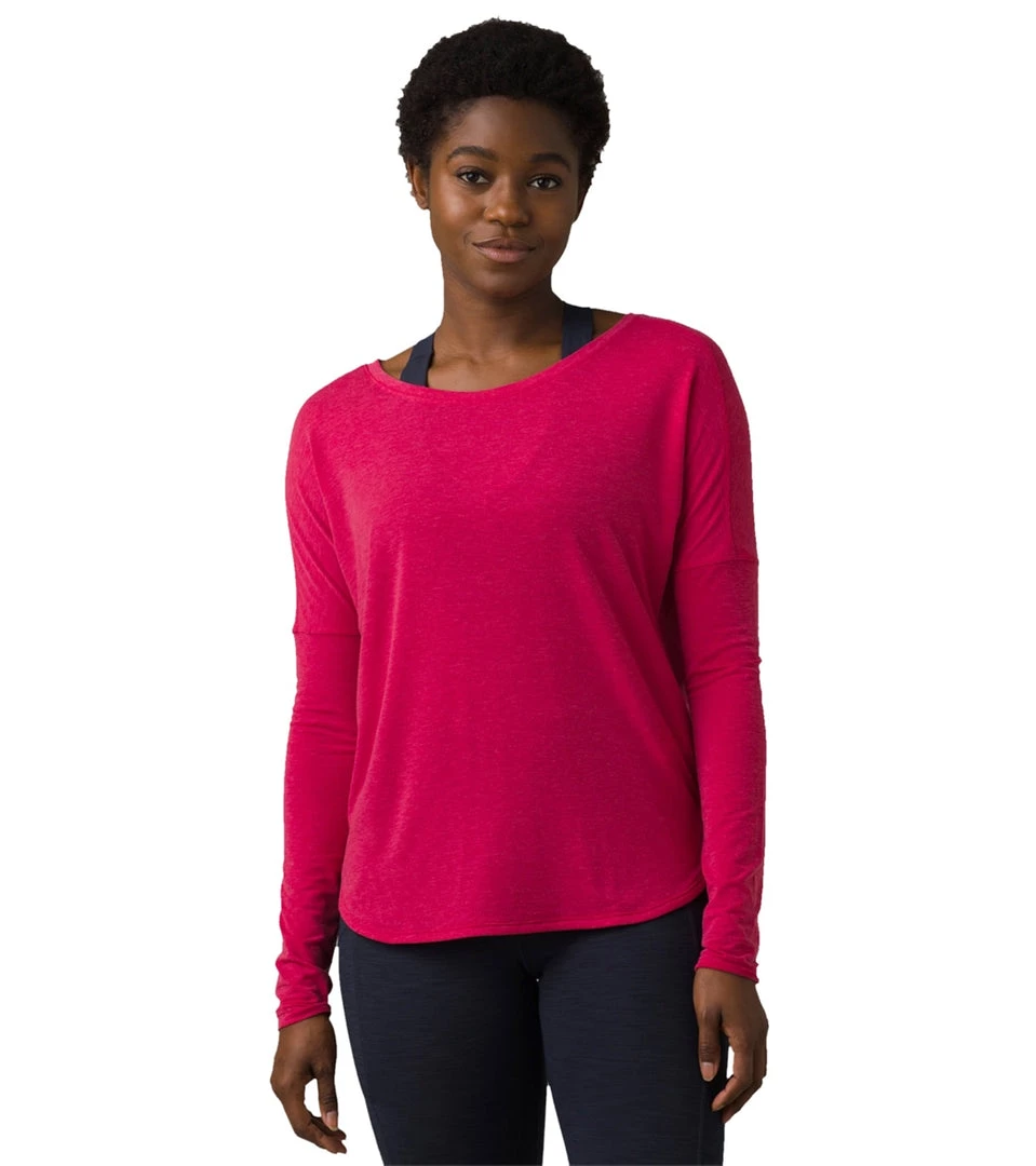 PrAna Rogue Long Sleeve Yoga Top Red Berry 7 PrAna Rogue Long Sleeve Yoga Top Red Berry