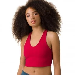 PrAna Momento Yoga Crop Top Red Berry CLOTHING
