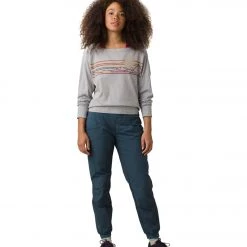 PrAna Organic Graphic Long Sleeve Heather Grey Landscape 9 PrAna Organic Graphic Long Sleeve Heather Grey Landscape