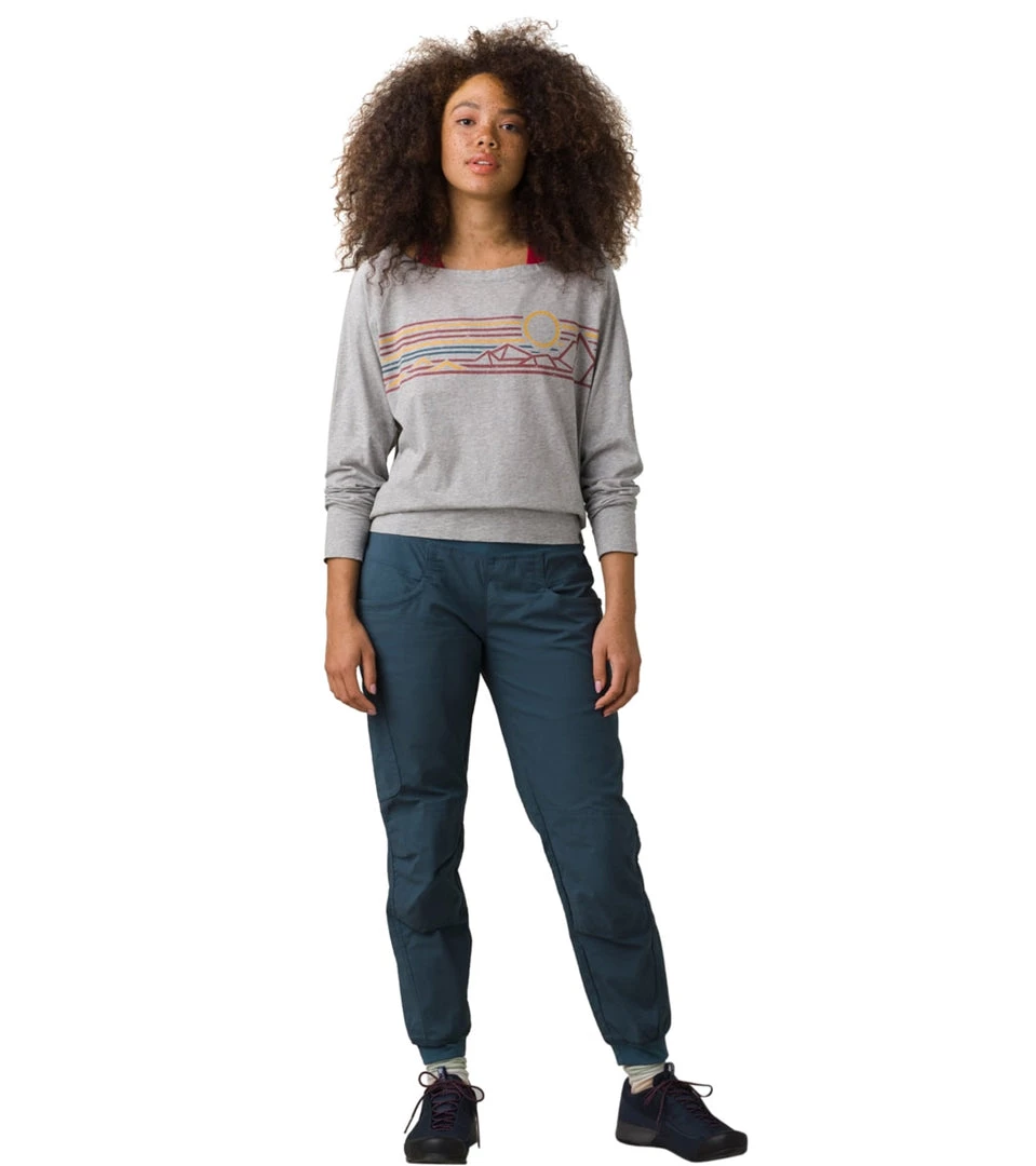 PrAna Organic Graphic Long Sleeve Heather Grey Landscape 5 PrAna Organic Graphic Long Sleeve Heather Grey Landscape