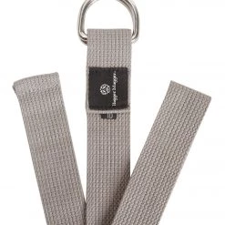 YOGA MATS & PROPS Hugger Mugger D-Ring Cotton Yoga Strap 10' Grey