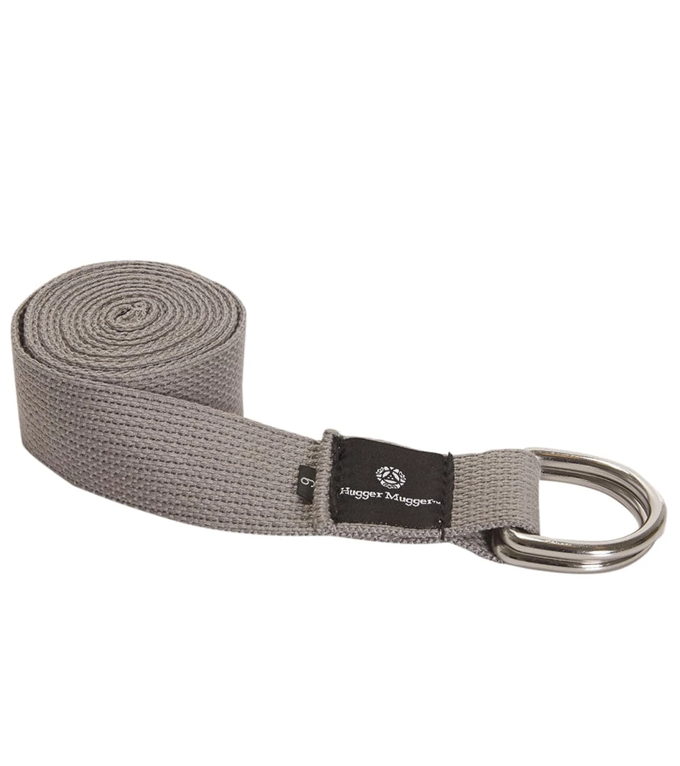 YOGA MATS & PROPS Hugger Mugger D-Ring Cotton Yoga Strap 6' Grey 6 YOGA MATS & PROPS Hugger Mugger D-Ring Cotton Yoga Strap 6' Grey