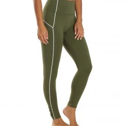 Free People You're A Peach Yoga Leggings Secret Moss CLOTHING