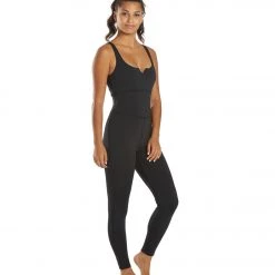 Free People Lose Control Onesie Black CLOTHING