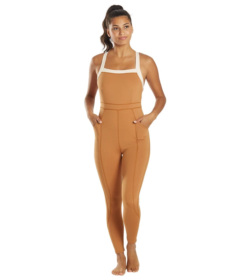 CLOTHING Free People Rebel Onesie Burnt Topaz/Mother L 9 CLOTHING Free People Rebel Onesie Burnt Topaz/Mother L