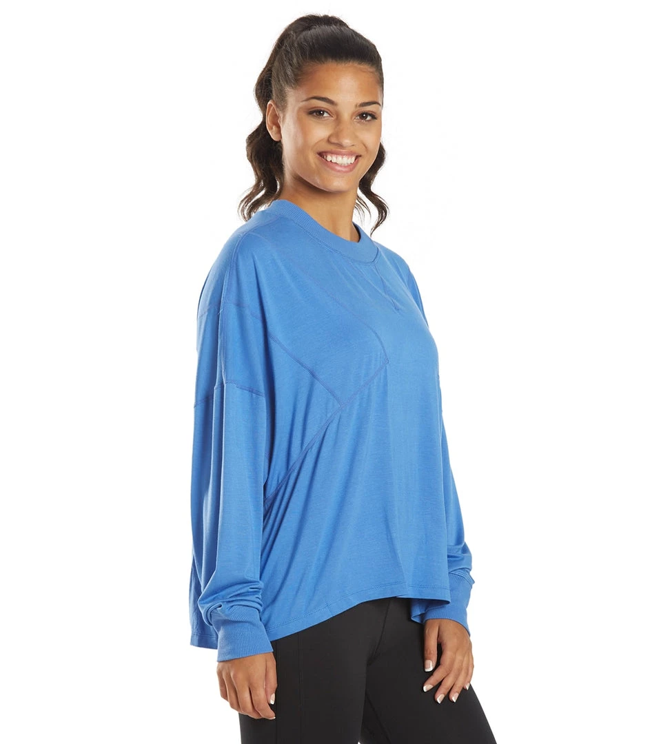 Free People Runner Up Long Sleeve Cosmic Cobalt 4 Free People Runner Up Long Sleeve Cosmic Cobalt