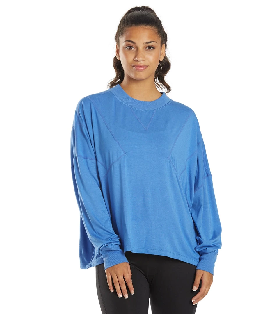 Free People Runner Up Long Sleeve Cosmic Cobalt 9 Free People Runner Up Long Sleeve Cosmic Cobalt
