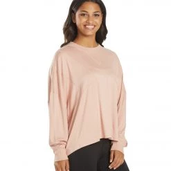 Free People Runner Up Long Sleeve Shell Pink CLOTHING 10 Free People Runner Up Long Sleeve Shell Pink CLOTHING