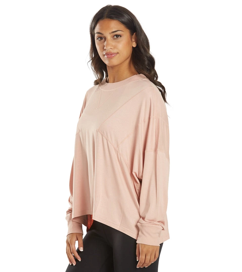 Free People Runner Up Long Sleeve Shell Pink CLOTHING 7 Free People Runner Up Long Sleeve Shell Pink CLOTHING