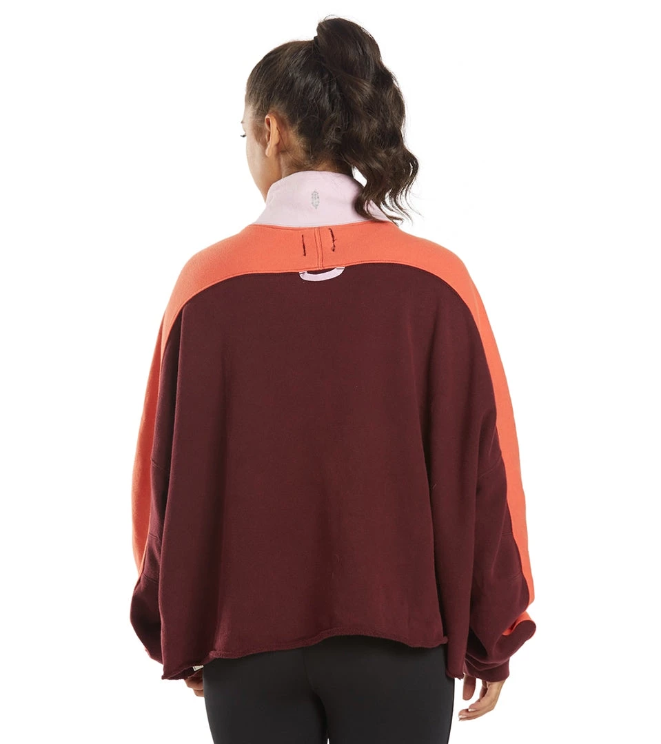 Free People Split Second 1/2 Zip Fig Jam Combo 5 Free People Split Second 1/2 Zip Fig Jam Combo