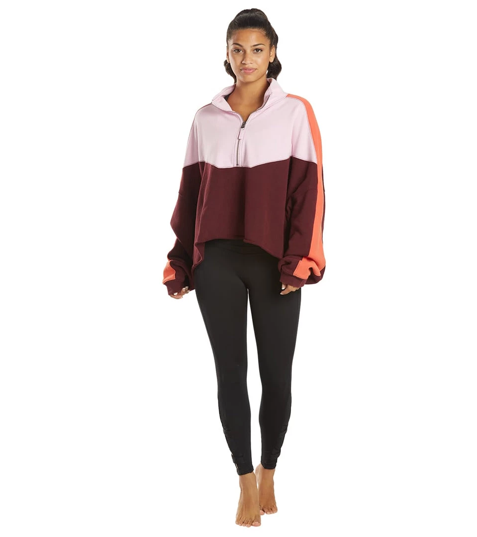 Free People Split Second 1/2 Zip Fig Jam Combo 6 Free People Split Second 1/2 Zip Fig Jam Combo