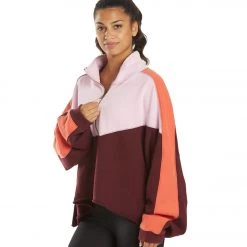 Free People Split Second 1/2 Zip Fig Jam Combo 13 Free People Split Second 1/2 Zip Fig Jam Combo