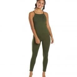 NEW ARRIVALS Free People Ashford Side To Side Performance Jumpsuit Secret Moss