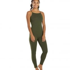 NEW ARRIVALS Free People Ashford Side To Side Performance Jumpsuit Secret Moss