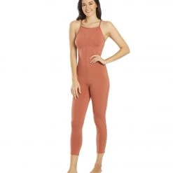 NEW ARRIVALS Free People Ashford Side To Side Performance Jumpsuit Rusted Coral