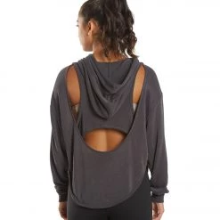 CLOTHING Free People Movement Back Into It Hoodie Washed Black