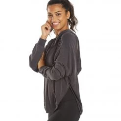 CLOTHING Free People Movement Back Into It Hoodie Washed Black