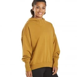 Free People Fast Break Hoodie Burnt Gold