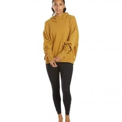 Free People Fast Break Hoodie Burnt Gold