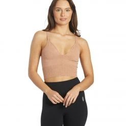 NEW ARRIVALS Free People Movement Good Karma Crop Yoga Top Desert Dune
