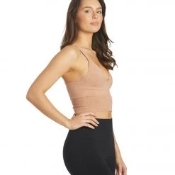 NEW ARRIVALS Free People Movement Good Karma Crop Yoga Top Desert Dune