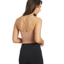 NEW ARRIVALS Free People Movement Good Karma Crop Yoga Top Desert Dune