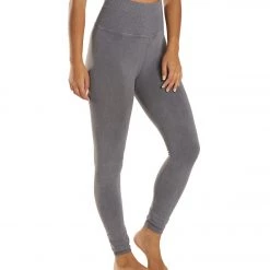 Free People Good Karma Yoga Leggings Washed Grey 10 Free People Good Karma Yoga Leggings Washed Grey