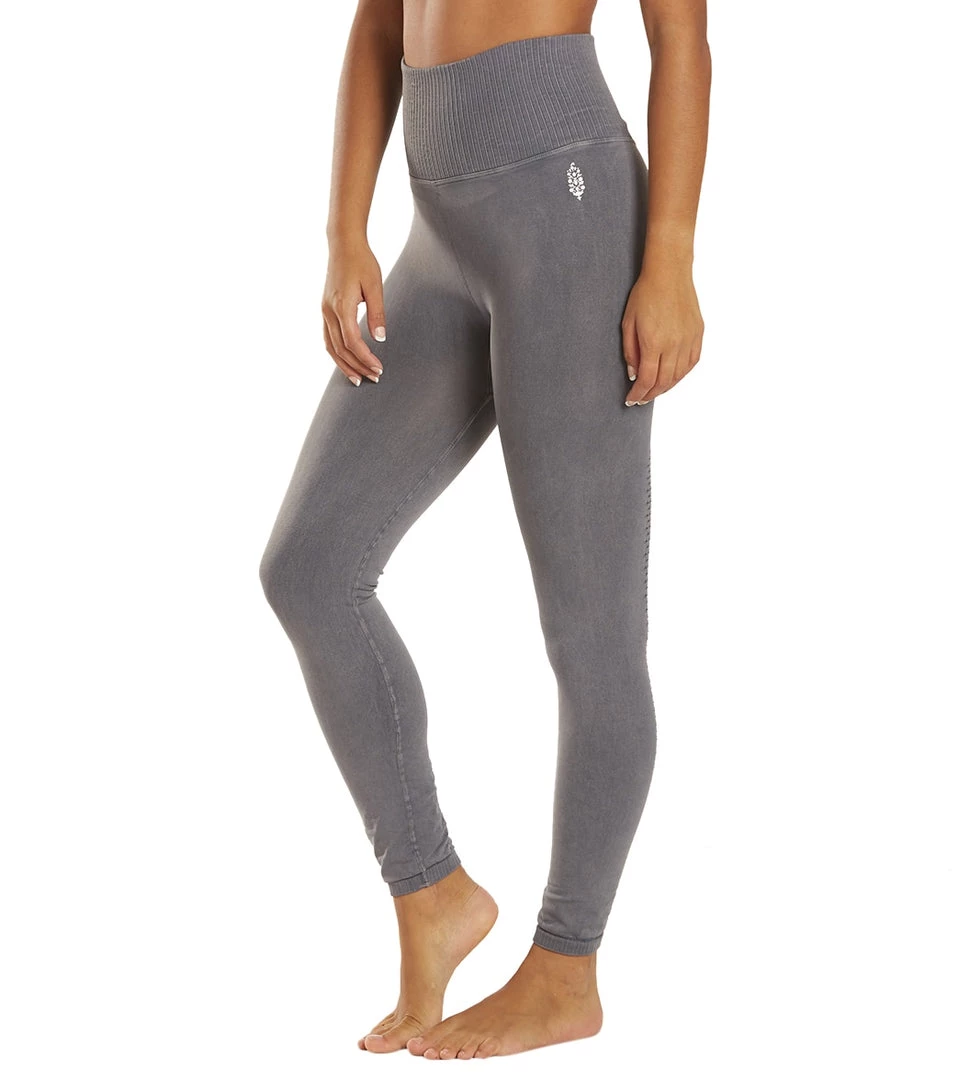 Free People Good Karma Yoga Leggings Washed Grey 7 Free People Good Karma Yoga Leggings Washed Grey