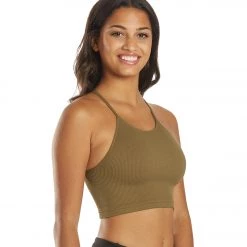 Free People Cropped Run Yoga Tank Army Moss NEW ARRIVALS