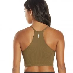 Free People Cropped Run Yoga Tank Army Moss NEW ARRIVALS