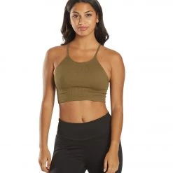 Free People Cropped Run Yoga Tank Army Moss NEW ARRIVALS