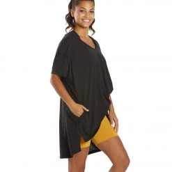 NEW ARRIVALS Free People City Vibes Yoga Tee Black