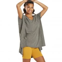 Free People City Vibes Yoga Tee Heather Grey NEW ARRIVALS