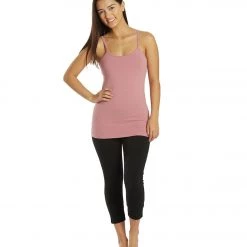 Hard Tail Long Yoga Sport Bra Tank Dusty Rose Pink