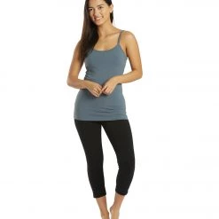 Hard Tail Long Yoga Sport Bra Tank Steel Grey