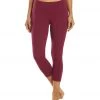 Hard Tail Flat Waisted Cotton Yoga Capris Boysenberry CLOTHING 1 Hard Tail Flat Waisted Cotton Yoga Capris Boysenberry CLOTHING