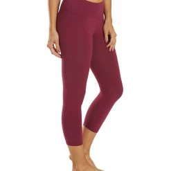 Hard Tail Flat Waisted Cotton Yoga Capris Boysenberry CLOTHING 10 Hard Tail Flat Waisted Cotton Yoga Capris Boysenberry CLOTHING