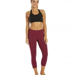 Hard Tail Flat Waisted Cotton Yoga Capris Boysenberry CLOTHING 12 Hard Tail Flat Waisted Cotton Yoga Capris Boysenberry CLOTHING