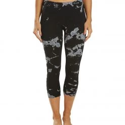 CLOTHING Hard Tail Flat Waisted Cotton Yoga Capris Iceberg Black Grey White