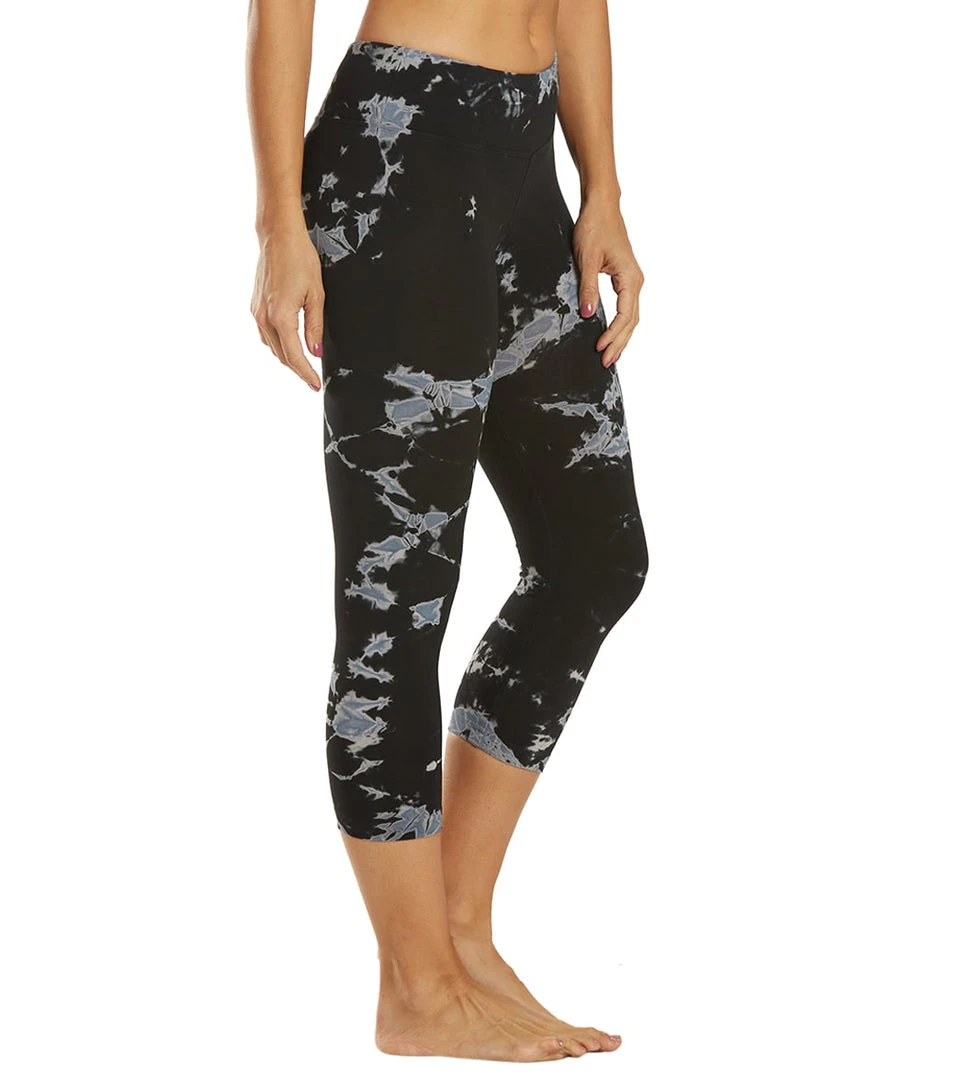 CLOTHING Hard Tail Flat Waisted Cotton Yoga Capris Iceberg Black Grey White 4 CLOTHING Hard Tail Flat Waisted Cotton Yoga Capris Iceberg Black Grey White