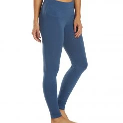 CLOTHING Hard Tail High Waisted Cotton Ankle Yoga Leggings Ocean Blue
