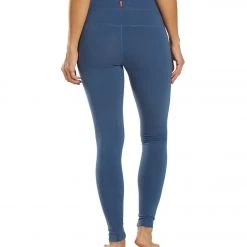 CLOTHING Hard Tail High Waisted Cotton Ankle Yoga Leggings Ocean Blue