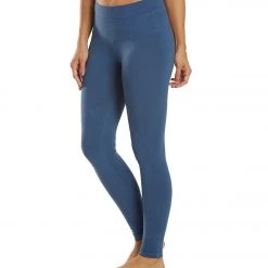 CLOTHING Hard Tail High Waisted Cotton Ankle Yoga Leggings Ocean Blue