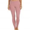 Hard Tail High Waisted Cotton Ankle Yoga Leggings Dusty Rose Pink