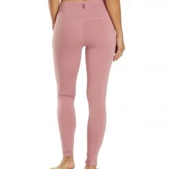 Hard Tail High Waisted Cotton Ankle Yoga Leggings Dusty Rose Pink