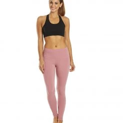 Hard Tail High Waisted Cotton Ankle Yoga Leggings Dusty Rose Pink